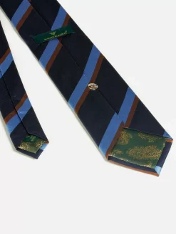 Wam Denim Stropdassen<William Powell Black Grey Stropdas