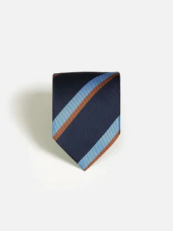 Wam Denim Stropdassen<William Powell Black Grey Stropdas