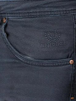 Wam Denim Jeans<Zion Mini Check Slim Fit Navy Jeans